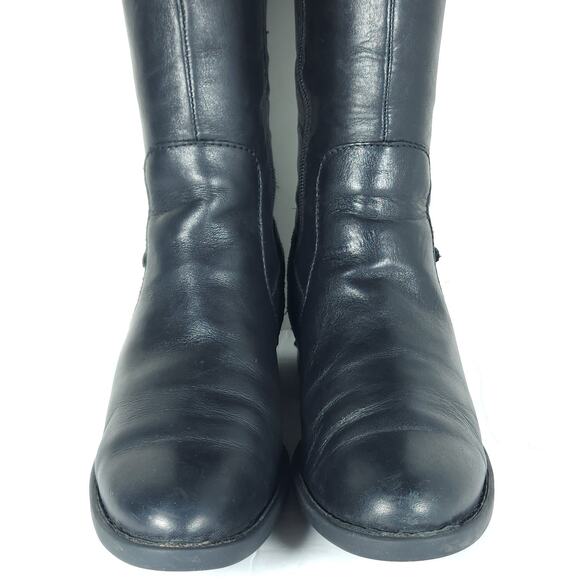 Born Women's US7,5M Leather Side Zip Wide Calf Equestrian Riding Boots - Picture 4 of 16